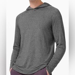 Lululemon Drysense Hoodie Black/Rhino Grey Pullover Lightweight Men Sz L
